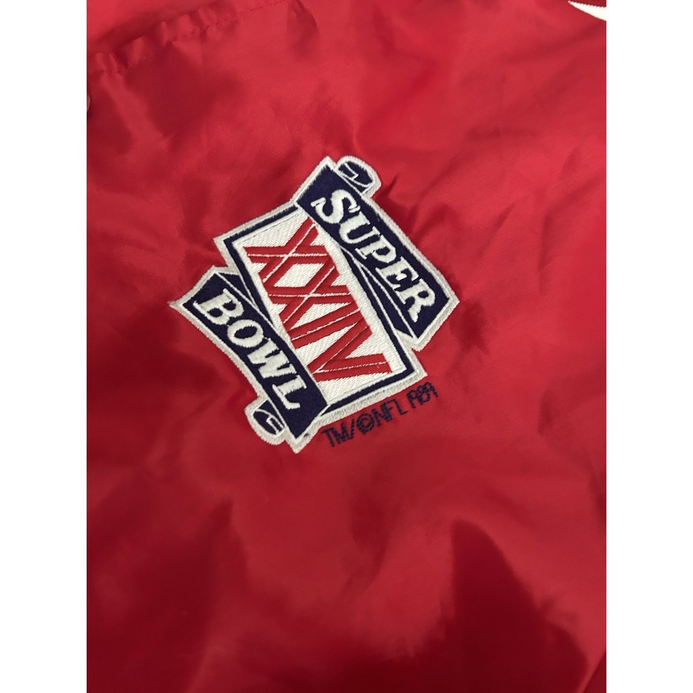 Vtg 90's NFL Super Bowl XXIV satin Chalk Line Custom Have a Nice Jersey Day L - Picture 13 of 16